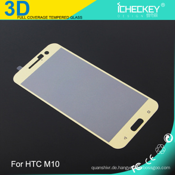 Handy-Displayschutz aus gehärtetem Glas 0,33 mm 3D-Vollcover für HTC M10
